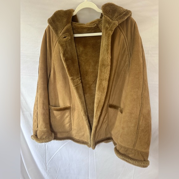 Vintage Larry Levine Faux Suede/Sherpa Hooded coat - Picture 7 of 7